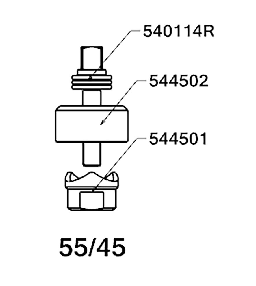 PERFORADOR REDONDO PARA CHAPA  CON RODAMIENTO FORZA SERIE 55